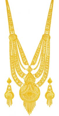 22K Gold Bridal  Necklace Set ( Bridal Necklace Sets )