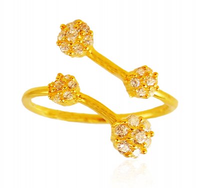 22 Karat Gold CZ Ring ( Ladies Signity Rings )