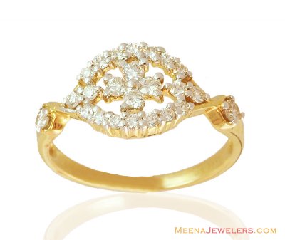 Elegant Genuine Diamond Ring 18K ( Diamond Rings )