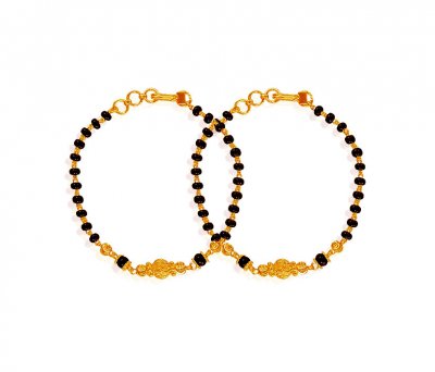 22K Black Beads Bracelet ( Black Bead Bracelets )