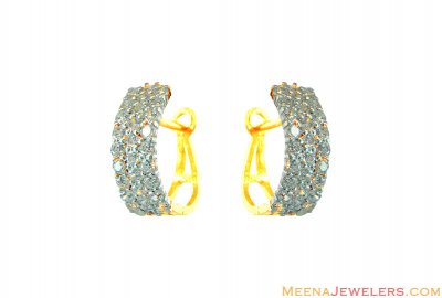 Gold Fancy stone Clip On Earrings  ( Clip On Earrings )