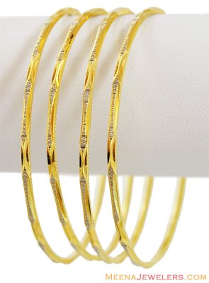 22Kt Gold Two Tone Bangles ( Two Tone Bangles )