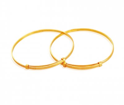 22k Gold Solid Kids Kada (1 PCs) ( Baby Bangles )