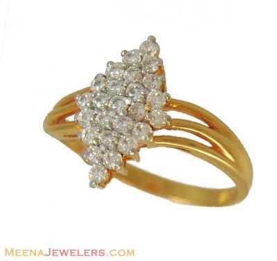 Star Signity Ring (22K Gold) ( Ladies Signity Rings )