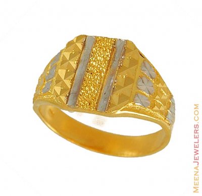 Gold 2 Tone Mens Ring ( Mens Gold Ring )