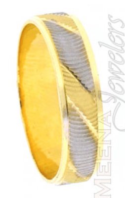 18Kt Gold Wedding band 2 Tone ( Wedding Bands )