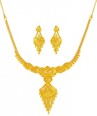 22K Gold Necklace set ( Light Sets )