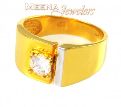 Gold Mens Signity Ring ( Mens Signity Rings )