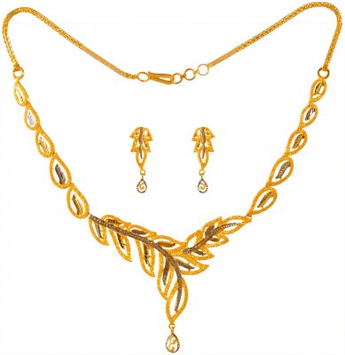 22KT Gold Necklace Set  ( Light Sets )