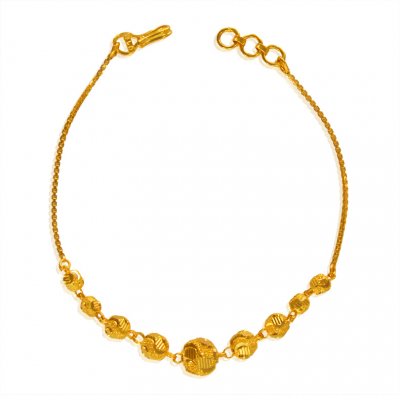 22KT Gold Balls Bracelet  ( Ladies Bracelets )