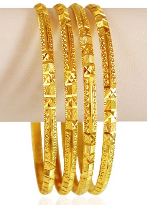 22 KT Gold Bangles Set (4 PCs) ( Set of Bangles )