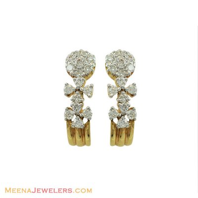 Sophisticated Diamond Earrings 18K ( Diamond Earrings )