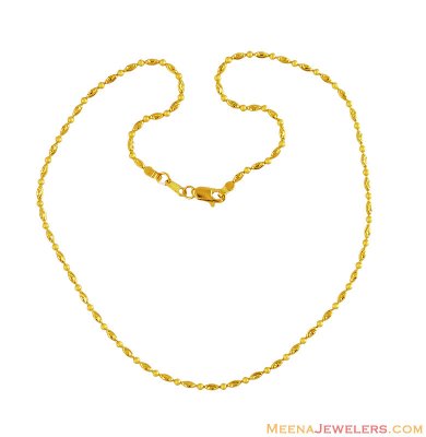 22K Fancy Balls Chain (16 inch) ( 22Kt Gold Fancy Chains )