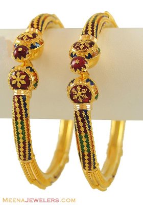 22K Gold Meenakari kada ( Kadas )