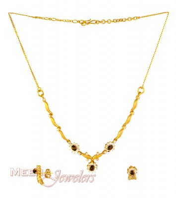 22K Gold Necklace Set ( Light Sets )