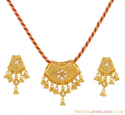 22Kt Gold Pendant Set ( Antique Pendant Sets )