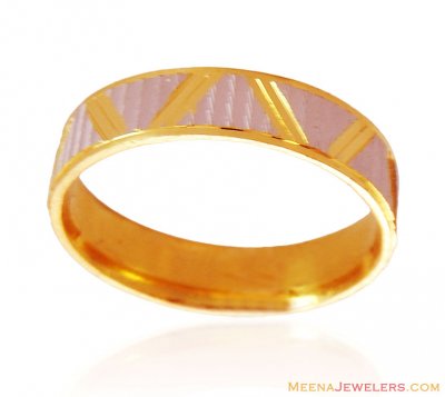 Gold 2 Tone Band (22 Karat) ( Wedding Bands )