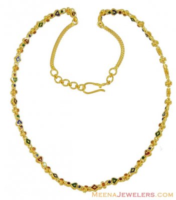 22K Gold Meena Chain ( 22Kt Gold Fancy Chains )