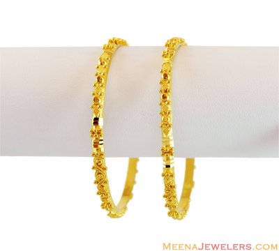 22K Machine Made Bangles  ( Gold Bangles )