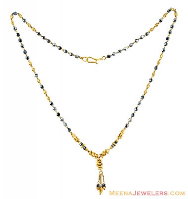Fancy Gold Crystal Ball Chain 22K ( 22Kt Gold Fancy Chains )
