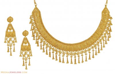 22K Gold Necklace Set ( 22 Kt Gold Sets )