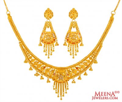 22 Karat Gold Necklace  Set ( 22 Kt Gold Sets )
