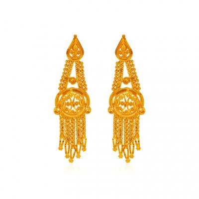 22k Long Chandelier Earrings ( Long Earrings )