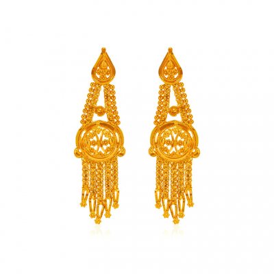 22k Long Chandelier Earrings ( Long Earrings )