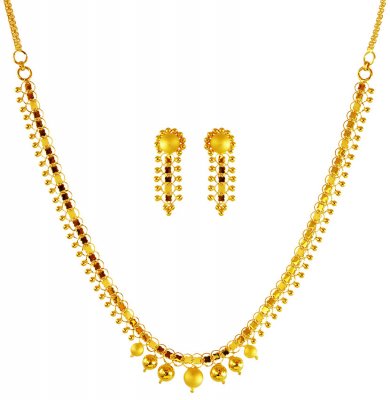 22Kt Gold Necklace Set ( Light Sets )