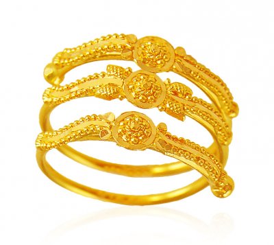 22kt Gold Spiral Ring ( Ladies Gold Ring )