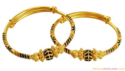 Meenakari Baby Bangles 22k Gold ( Baby Bangles )