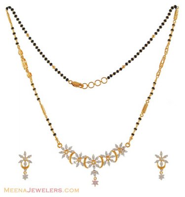 22K Fancy Mangalsutra Set ( Gold Mangalsutra Sets )