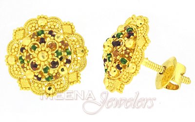 Gold Tops with enamel work ( 22 Kt Gold Tops )