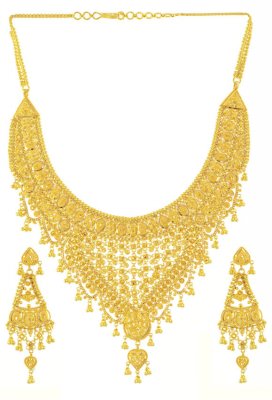 22Kt Gold Necklace and Earring Set ( 22 Kt Gold Sets )