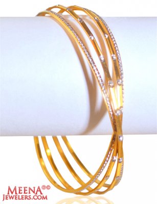 22k Gold  Two Tone Kada ( Two Tone Bangles )