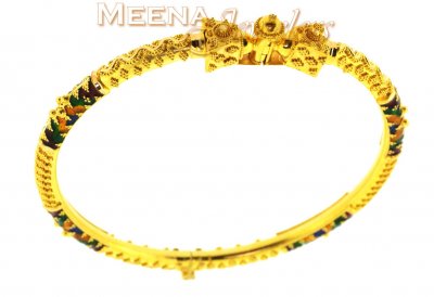 22Kt Gold Enamel Bangle ( Kada) ( Kadas )