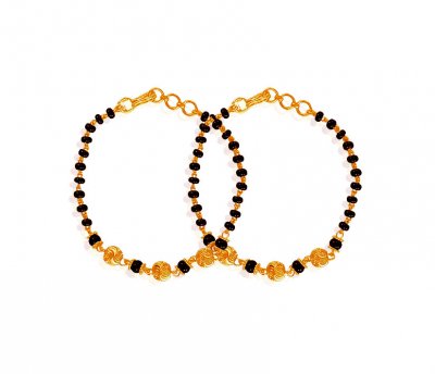 22K Black Beads Bracelet ( Black Bead Bracelets )