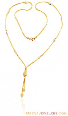 Fancy Ladies 2 tone Gold Chain 22k  ( 22Kt Gold Fancy Chains )