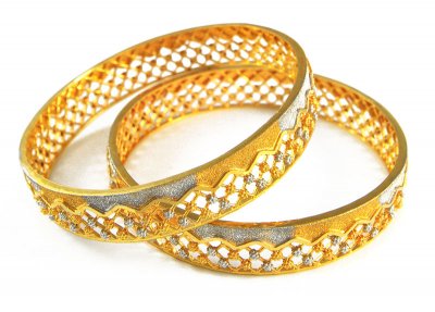 Gold Two Tone Bangles (1 PC) ( Two Tone Bangles )