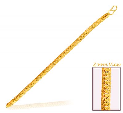22k Gold Mens Solid Bracelet  ( Men`s Bracelets )