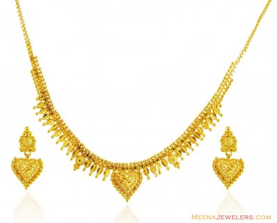 22K Gold Necklace Set ( Light Sets )