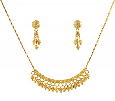 22K Three Piece Necklace Set ( Light Sets )