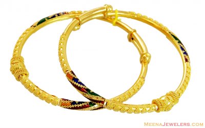 Large Kids Bangles 22k with Meena  ( Baby Bangles )