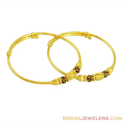 22K Meenakari Baby Kada (2 Pcs) ( Baby Bangles )