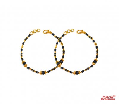 22karat Black Beads Kids Mania ( Black Bead Bracelets )