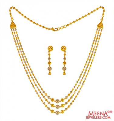 22K Gold two tones  Necklace Set ( Light Sets )