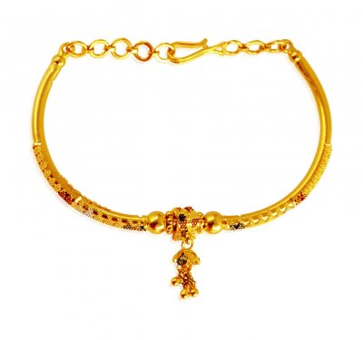 22 Karat Gold Tricolor Bracelet  ( Ladies Bracelets )