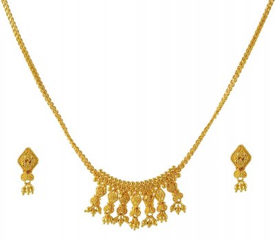 22k Gold Necklace Set ( Light Sets )