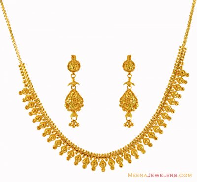 22K Gold Necklace Set ( Light Sets )