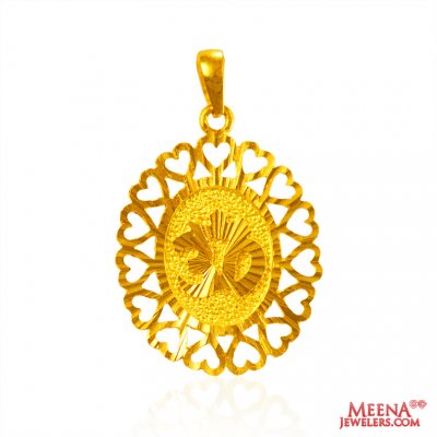 22Kt Gold Fancy OM Pendant ( Om Pendants )